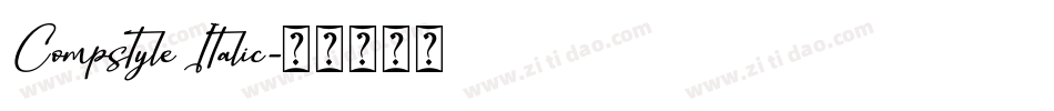 Compstyle Italic字体转换